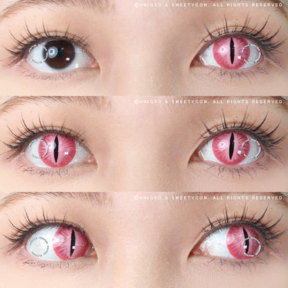 Sweety Lens Pink Demon Eye / Cat Eye (New)